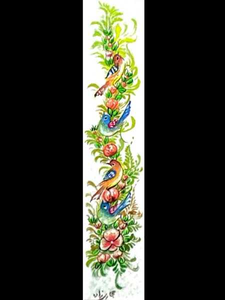 نقاشی گل و مرغ